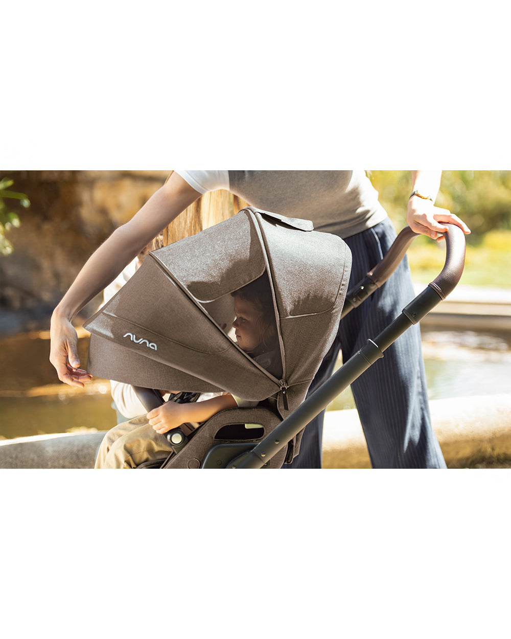 Nuna MIXX Next Baby Stroller-With Cup Holder-Height Adjustable Parent Handle Bar-All Terrain Big Rear Wheels-Includes Rain Cover & Post Adaptors-2 Years Warranty-Pram for 0 to 4Y (Upto 22 Kg)-Chestnut