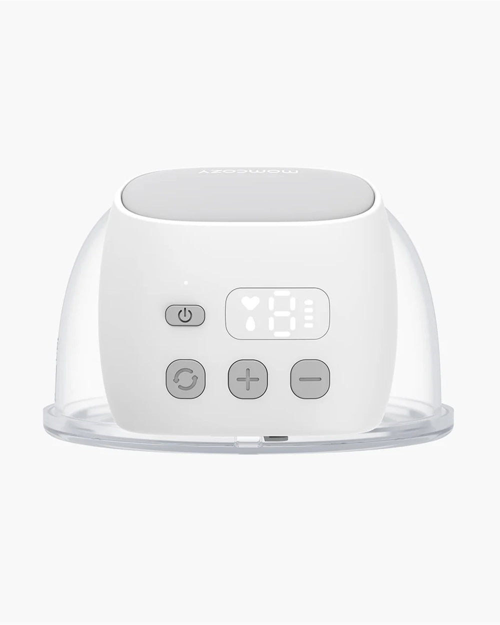 Momcozy S9 Pro Single Wearable Breast Pump-Portable, Silicone Material, With Long Battery Life-Flange Size 24mm-Hands free design with 2 modes and 9 Levels-LED Display-Quiet Motor-Grey