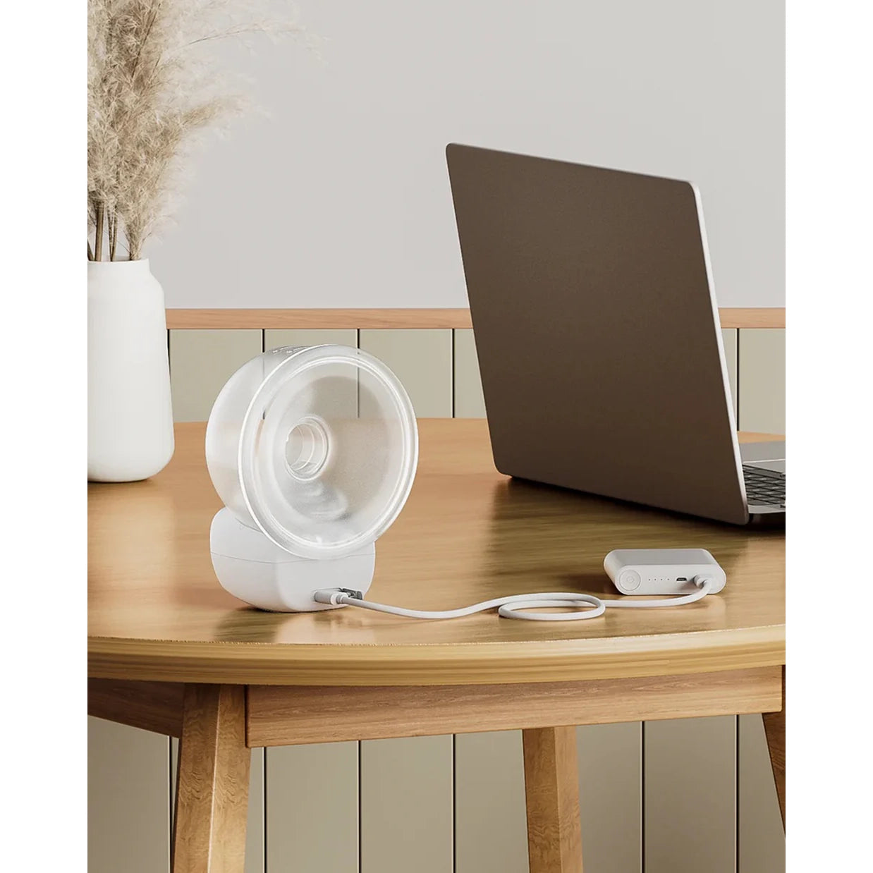 Momcozy S9 Pro Single Wearable Breast Pump-Portable, Silicone Material, With Long Battery Life-Flange Size 24mm-Hands free design with 2 modes and 9 Levels-LED Display-Quiet Motor-Grey