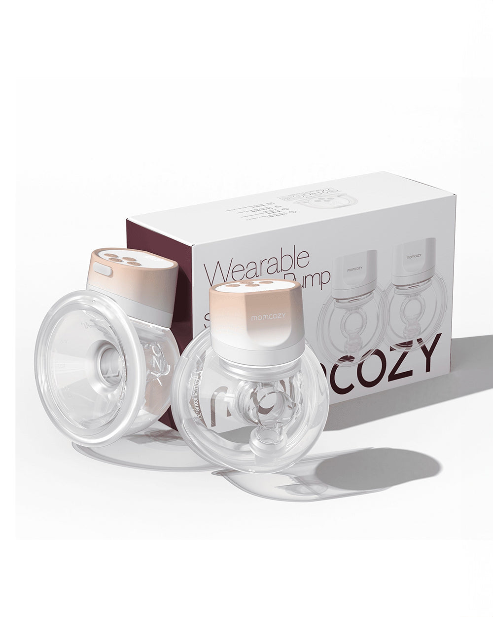 Momcozy S12 Pro Wearable 3 Modes & 9 Levels Electric Breast Pump-For Easy Pumping-Portable with soft double sealed flange-24mm-Smart Display-Pack of 2-Oing