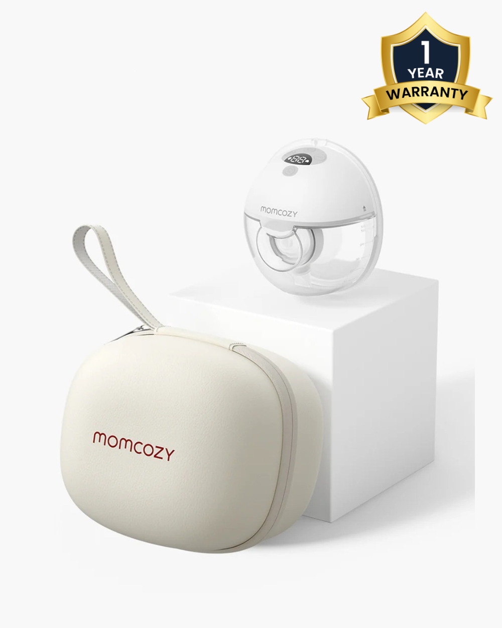 Momcozy All in One M5 Wearable Single Electric Breast Pump-Silicone-Flange Size-24mm-For painless pump-Portable-3 Modes & 9 Levels-1 Year Warranty-Quill Grey