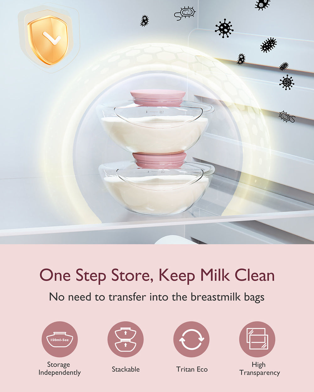 Momcozy M9 Single Wearable Electric Breast Pump-3rd-Gen Motor for Superior Performance-Multiple Modes-15 Levels-Flange Size-24mm
