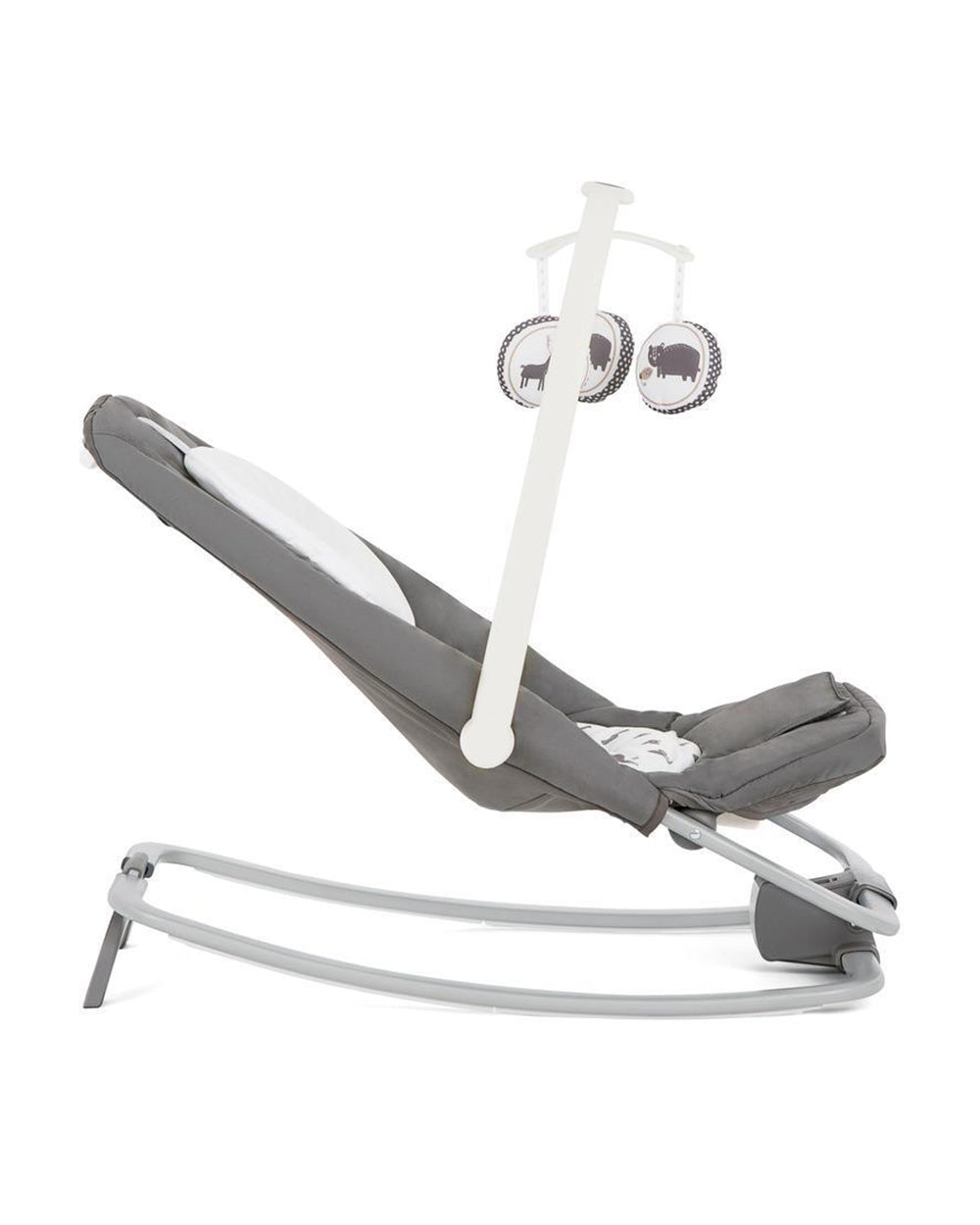 Joie Dreamer Rocker & Bouncer-3 Position Reclining Seat-2 Position Adjustable Leg Rest-With Removable & Rotating Toy Bar-Battery Operated-2 Years Warranty-Upto 9 Kg-Frankie & Friends