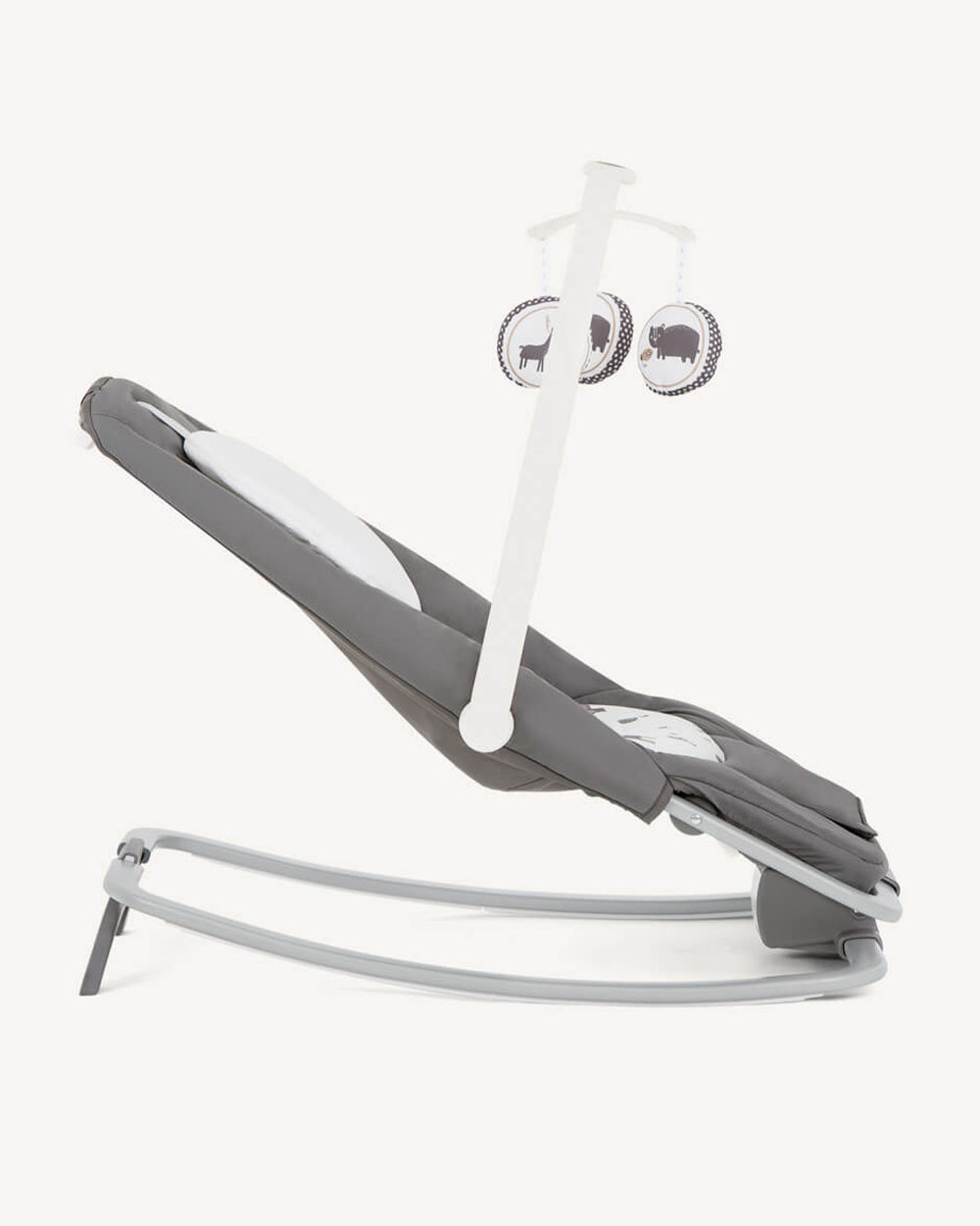 Joie Dreamer Rocker & Bouncer-3 Position Reclining Seat-2 Position Adjustable Leg Rest-With Removable & Rotating Toy Bar-Battery Operated-2 Years Warranty-Upto 9 Kg-Frankie & Friends