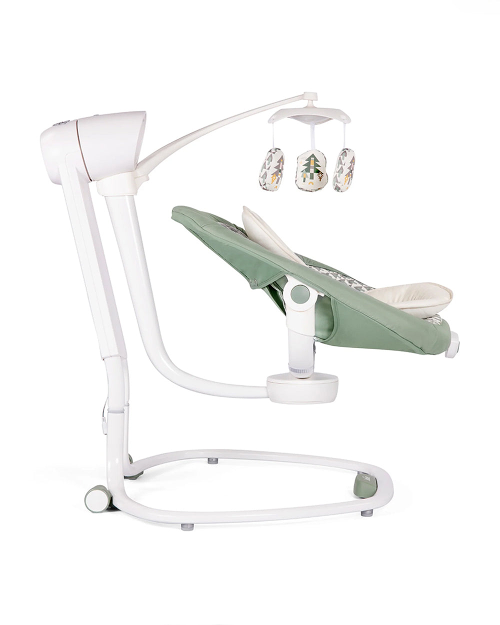 Joie Serina Swivel Baby Swing-3 Position Recline-6 Swing Speeds-With Toy Bar & 3 Plush Toys-2 Built In Wheels-For 0 to 9Kg-Wild Island