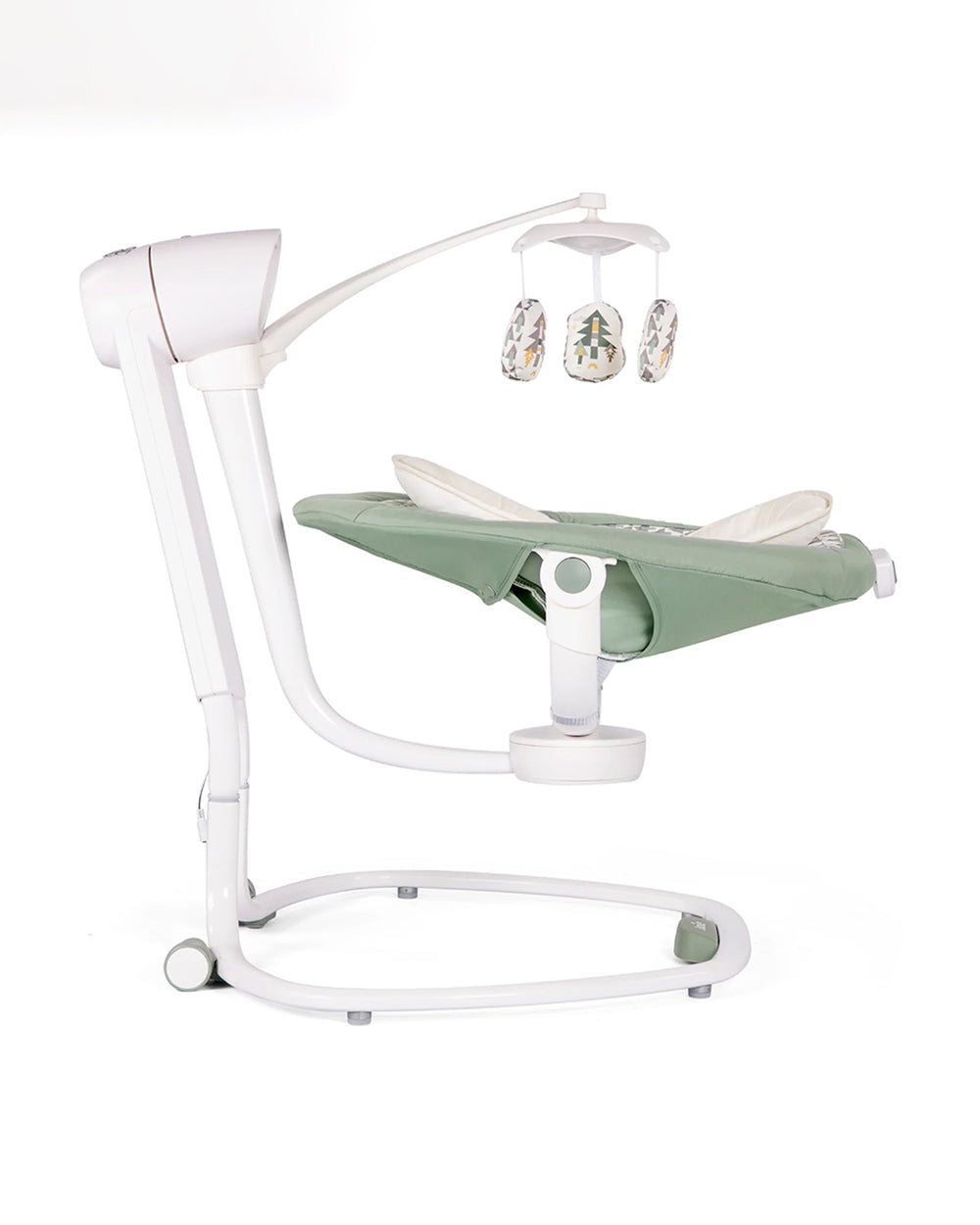 Joie Serina Swivel Baby Swing-3 Position Recline-6 Swing Speeds-With Toy Bar & 3 Plush Toys-2 Built In Wheels-For 0 to 9Kg-Wild Island