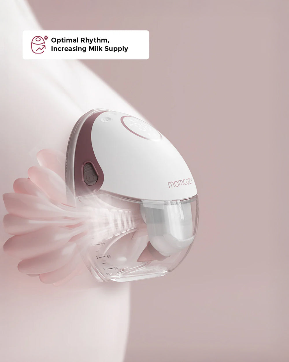 Momcozy M6 Wearable Electric Breast Pump-2nd-Gen Motor for Powerful Suction-3 Modes & 9 Levels-Flange Size-24mm-Red-Pack of 2