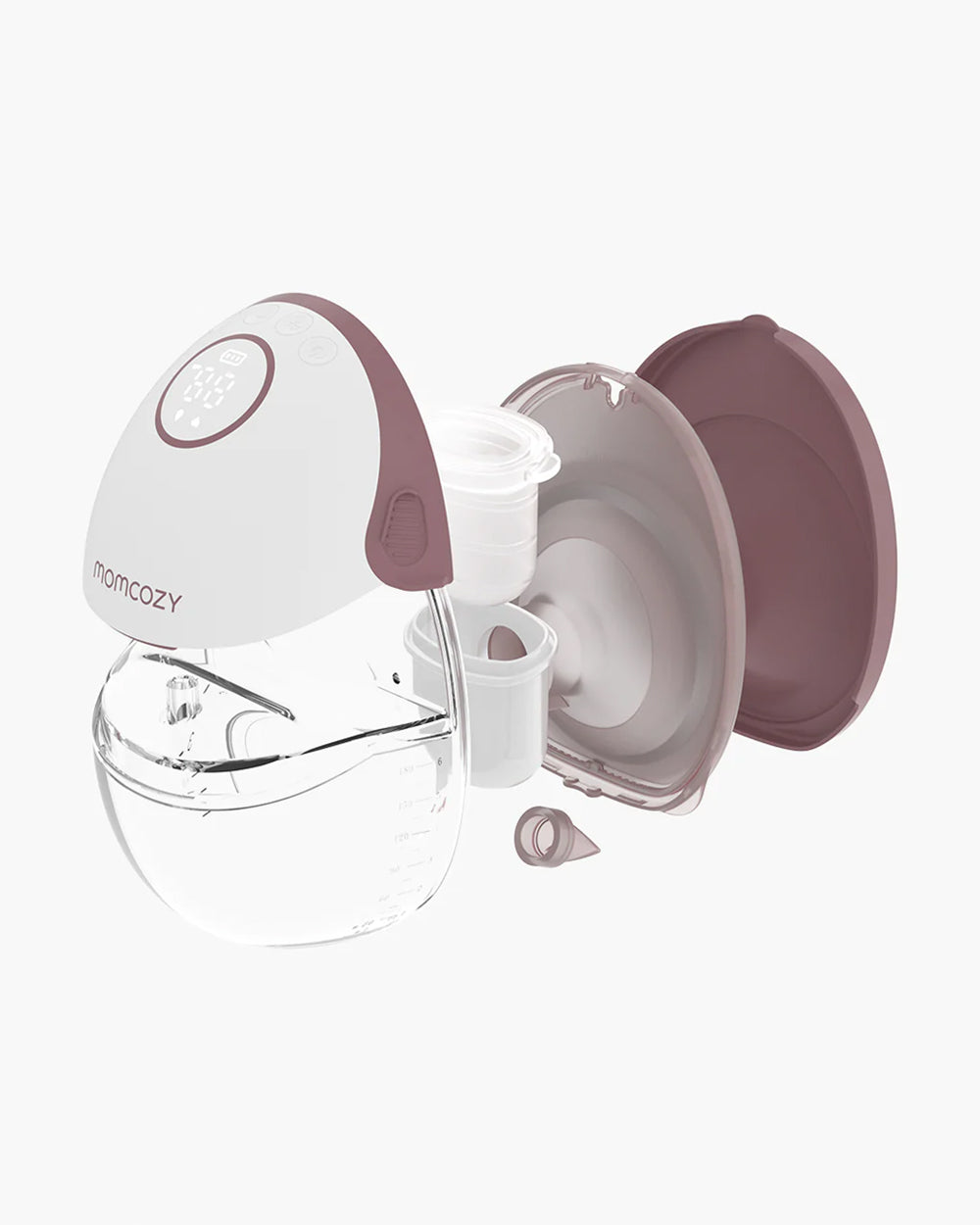 Momcozy M6 Wearable Electric Breast Pump-2nd-Gen Motor for Powerful Suction-3 Modes & 9 Levels-Flange Size-24mm-Red-Pack of 2