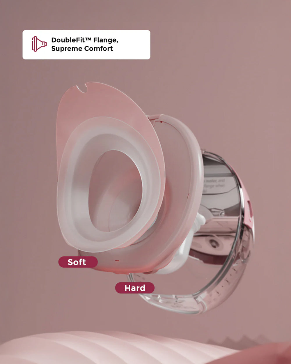 Momcozy M6 Wearable Single Electric Breast Pump-2nd-Gen Motor for Powerful Suction-3 Modes & 9 Levels-Flange Size-24mm-Red