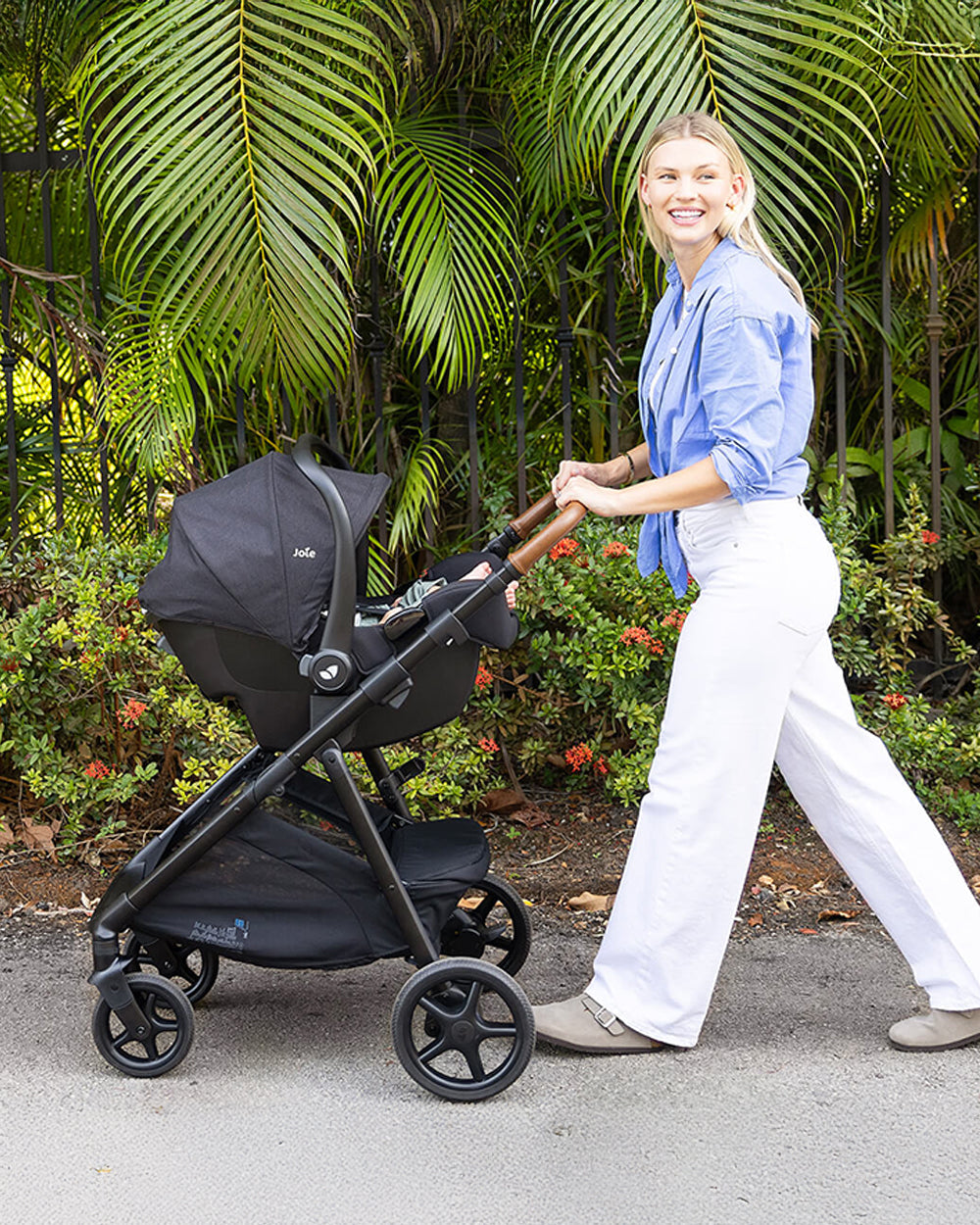 Joie Rue Baby Car Seat With Base-Rear Facing-FAA Approved-With Anti Rebound Bar to Minimise Movement During Impact-2 Years Warranty-For 1.8 to 13.6 kg-Mocha