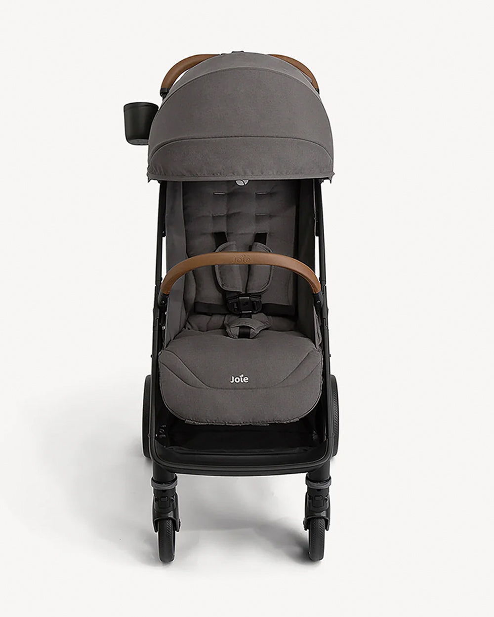 Joie Nutmeg Cabin Friendly Stroller-One Hand Fold-Near Flat Reclining Seat-Car Seat Compatible-2 Years Warranty-For 0 to 4Y (Upto 22 Kg)-Thunder