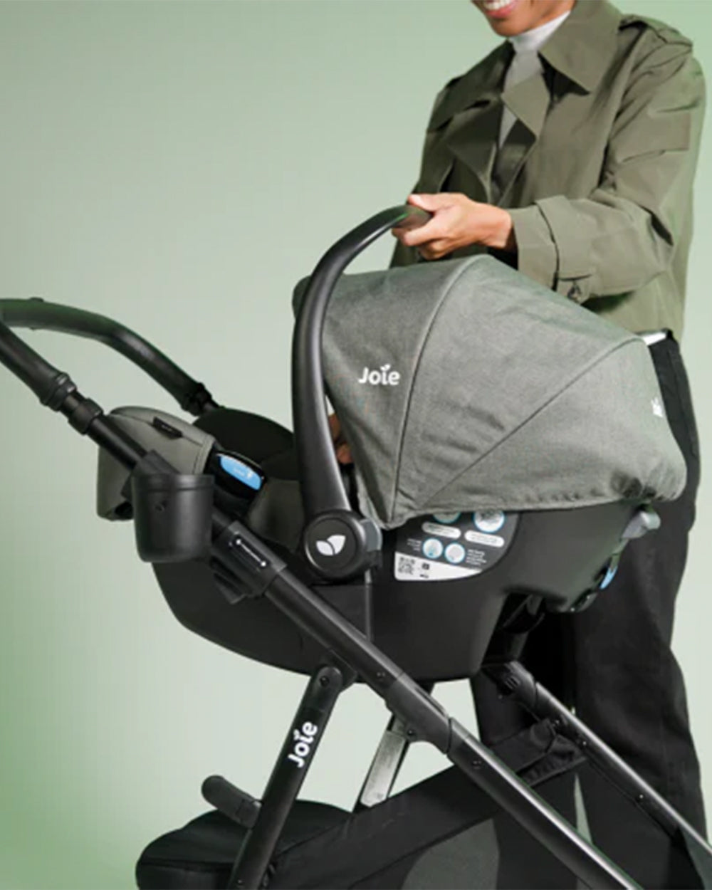 Joie Ginger LX Baby Stroller-Converts into Pramette (Carry Cot) With One Hand-Height Adjustable & Parent Handle Bar-Reversible & Flat Reclining Seat-2 Years Warranty-Pram For 0 to 4Y (Upto 22 Kg)-Mocha