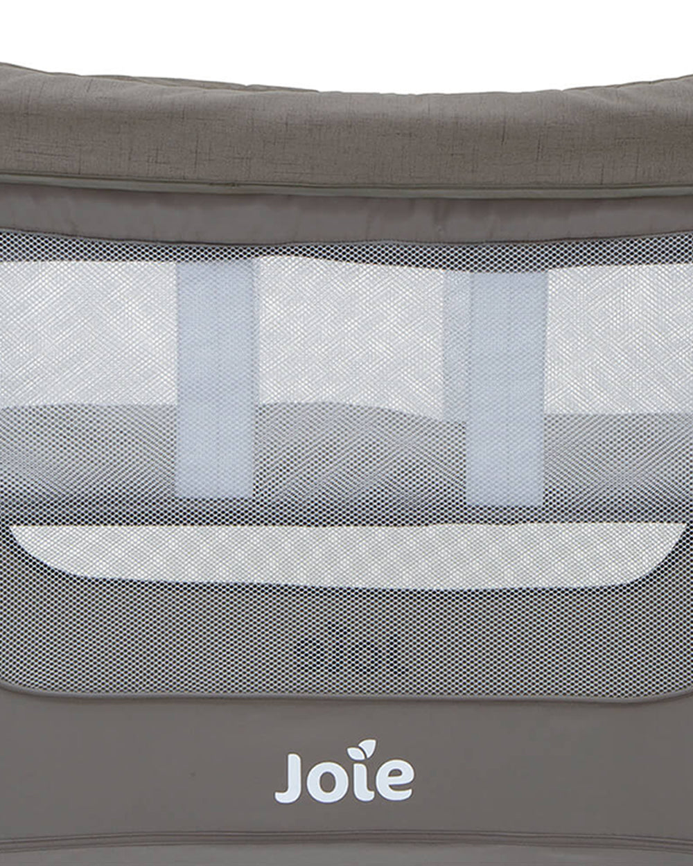 Joie Illusion Travel Cot With Tuckaway Changing Table-Deluxe Parent Organizer With Storage-Removable Bassinet-Compact Fold-Includes Carry Bag-For Infants-Upto 15 Kg-Nickel