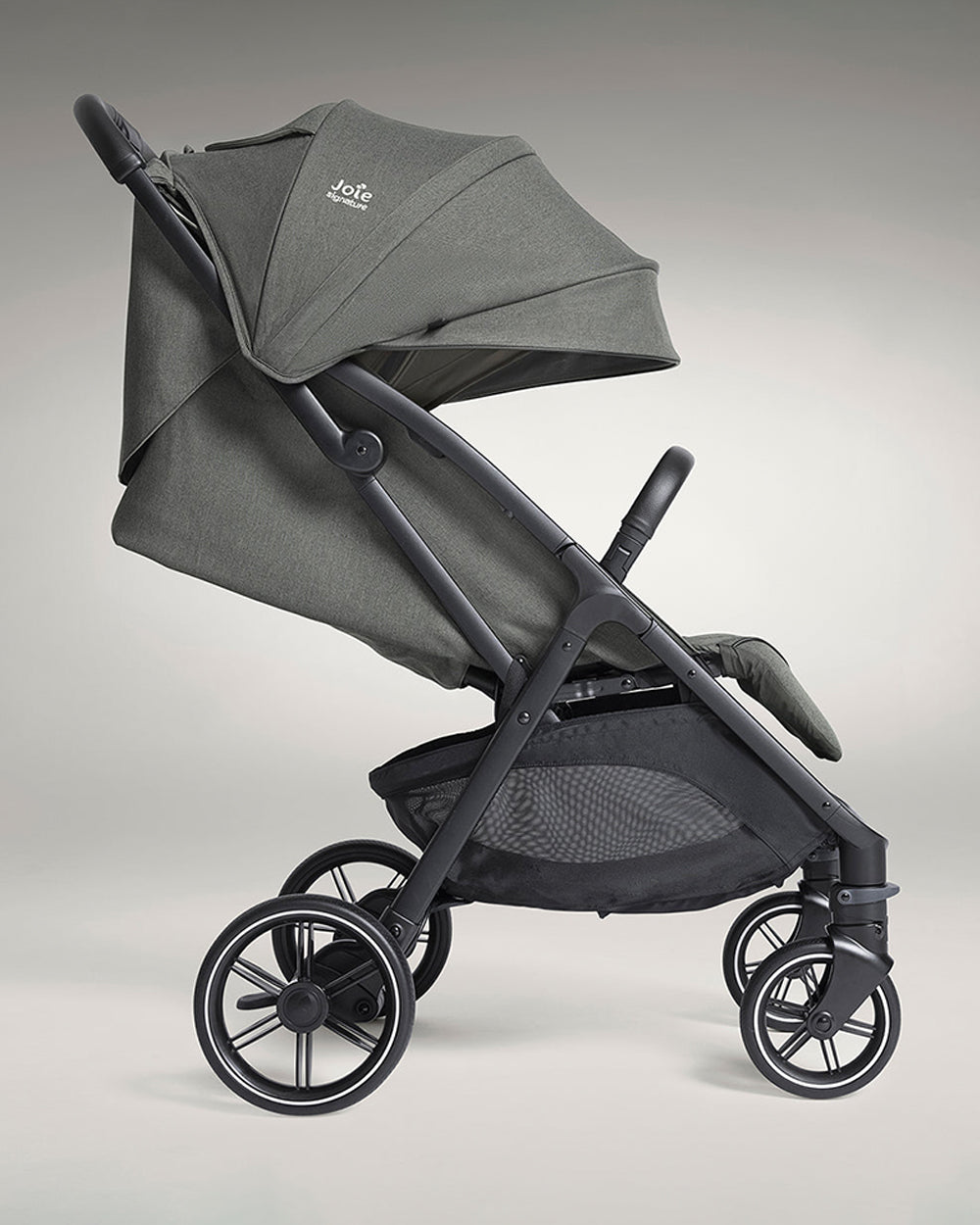 Joie Parcel LX Lightweight Stroller-One Hand Fold-Flat Reclining Seat-Car Seat Compatible-Mesh Window On Canopy-2 Years Warranty-For 0 to 4Y (Upto 22 Kg)-Evergreen