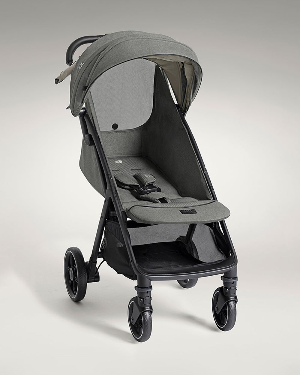 Joie Parcel LX Lightweight Stroller-One Hand Fold-Flat Reclining Seat-Car Seat Compatible-Mesh Window On Canopy-2 Years Warranty-For 0 to 4Y (Upto 22 Kg)-Evergreen