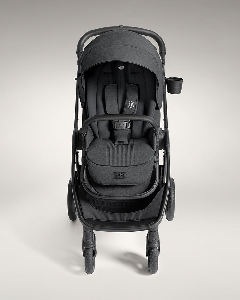Joie Finiti Baby Stroller-Height Adjustable Handle Height-Reversible & Flat Reclining Seat-Travel System Compatible-2 Years Warranty-For 0 to 4Y (Upto 22 Kg)-Ebony