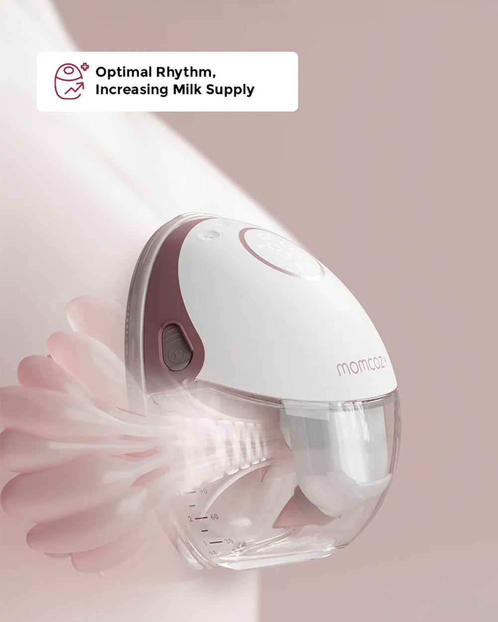 Momcozy M6 Wearable Electric Breast Pump-2nd-Gen Motor for Powerful Suction-3 Modes & 9 Levels-Flange Size-24mm-Quill Grey-Pack of 2