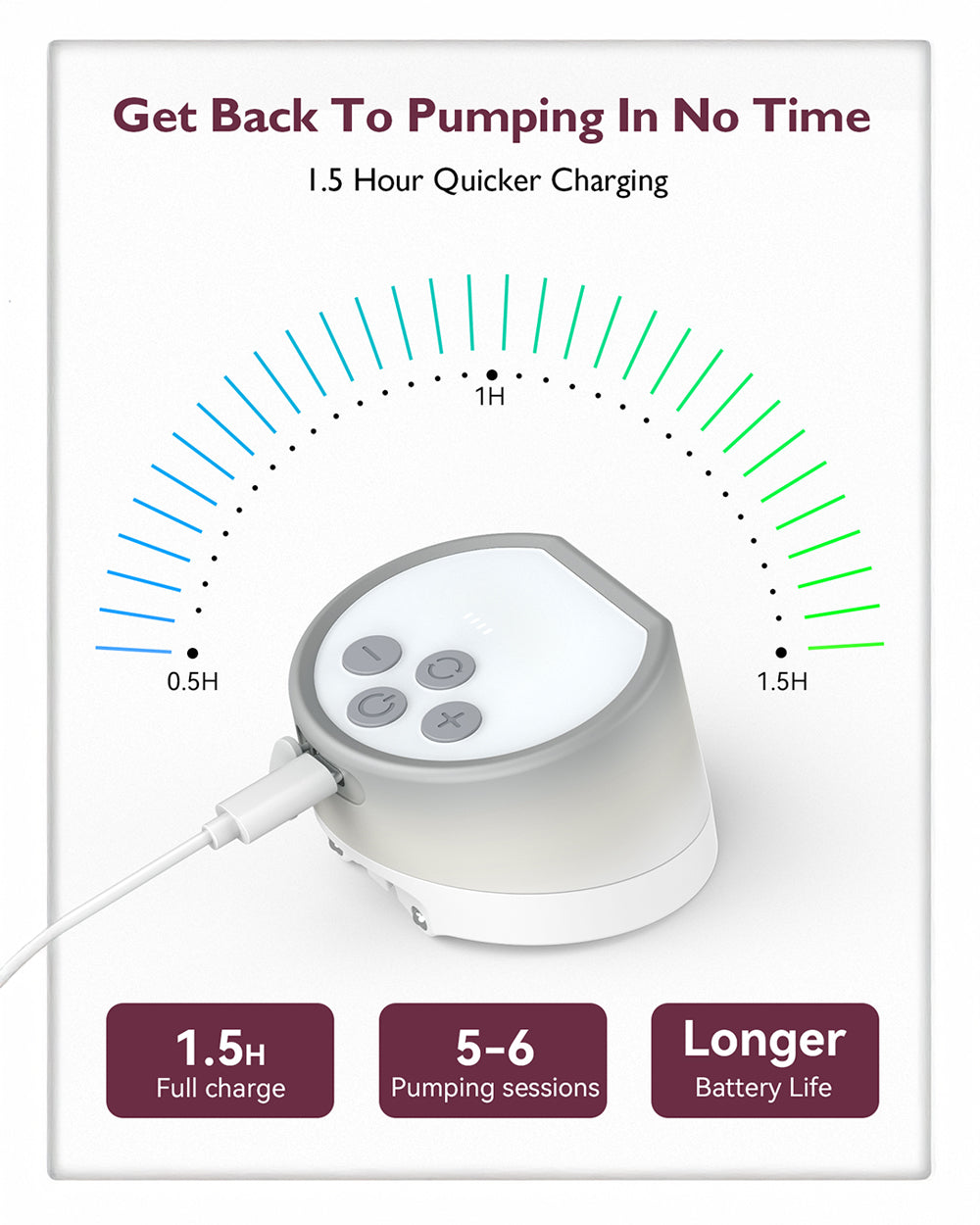 Momcozy S12 Pro Wearable 3 Modes & 9 Levels Electric Breast Pump-For Easy Pumping-Portable with soft double sealed flange-24mm-Smart Display-Pack of 2-Cozy Grey