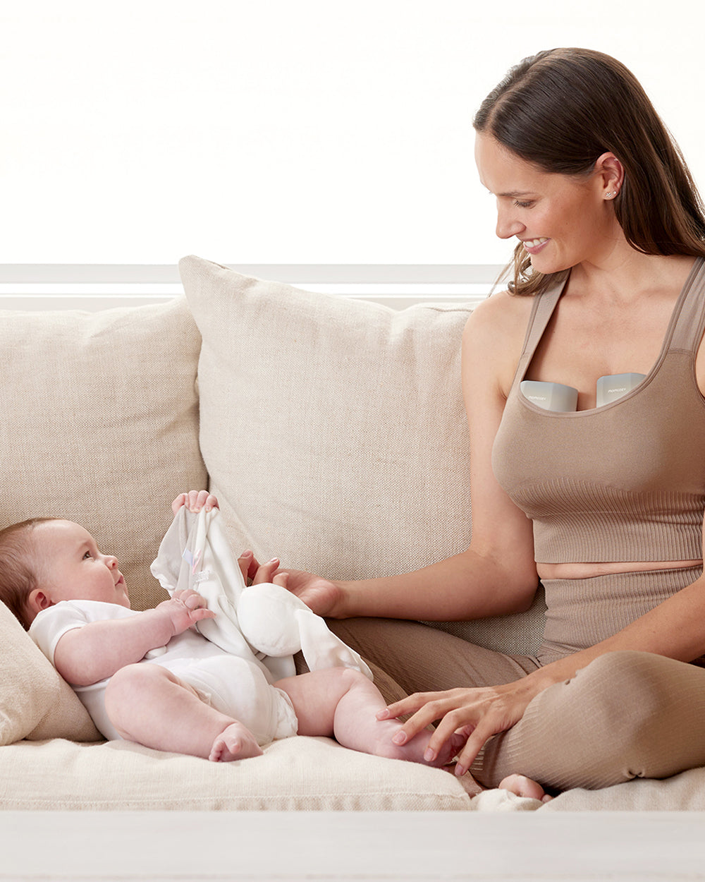 Momcozy S12 Pro Wearable 3 Modes & 9 Levels Electric Breast Pump-For Easy Pumping-Portable with soft double sealed flange-24mm-Smart Display-Pack of 2-Cozy Grey