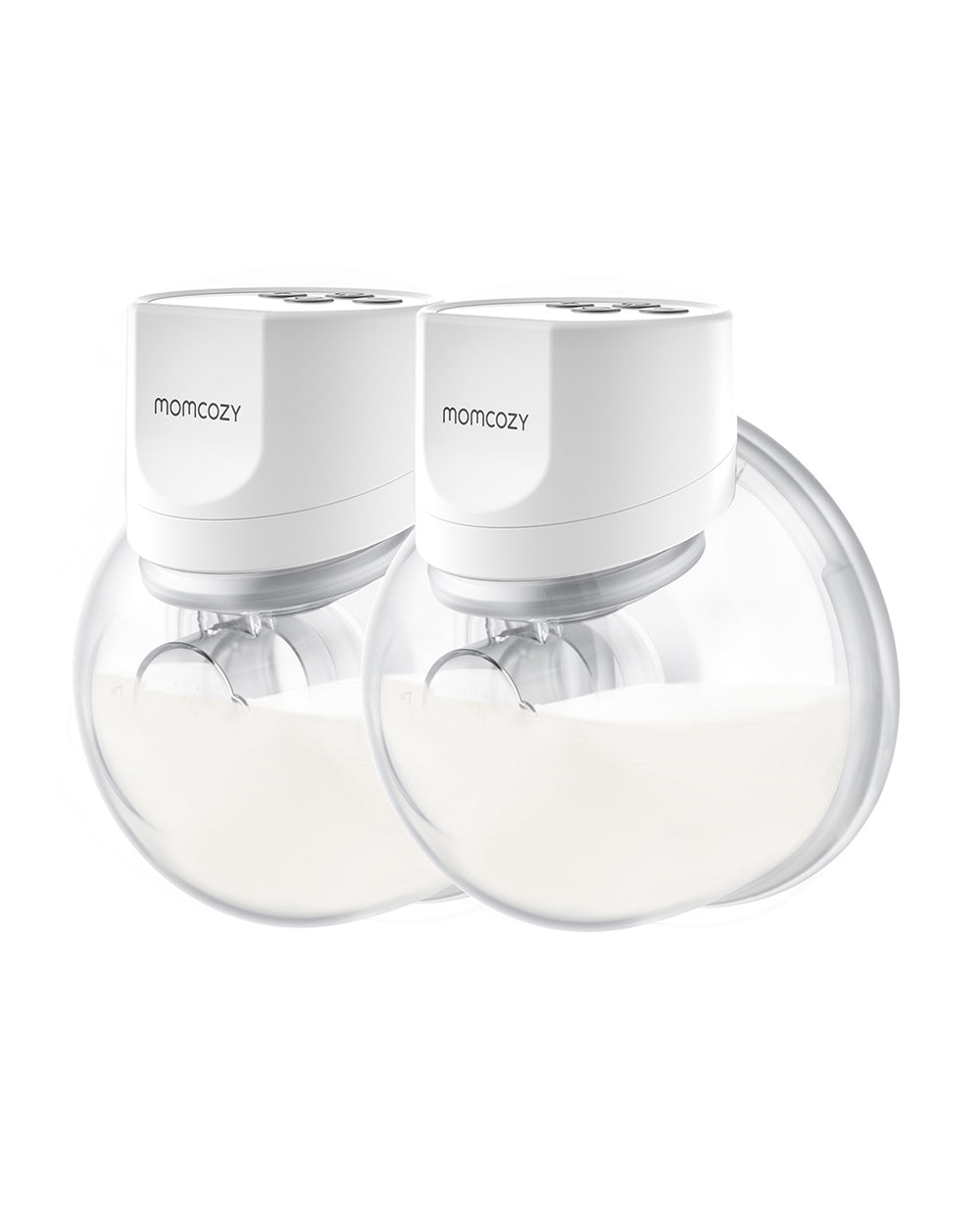 Momcozy S12 Pro Wearable 3 Modes & 9 Levels Electric Breast Pump-For Easy Pumping-Portable with soft double sealed flange-24mm-Smart Display-Pack of 2-White