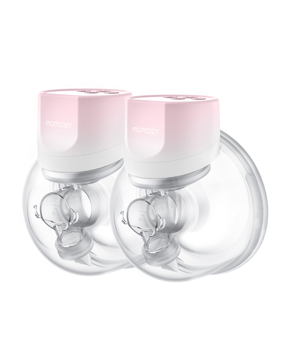 Momcozy S12 Pro Wearable 3 Modes & 9 Levels Electric Breast Pump-For Easy Pumping-Portable with soft double sealed flange-24mm-Smart Display-Pack of 2-Pink