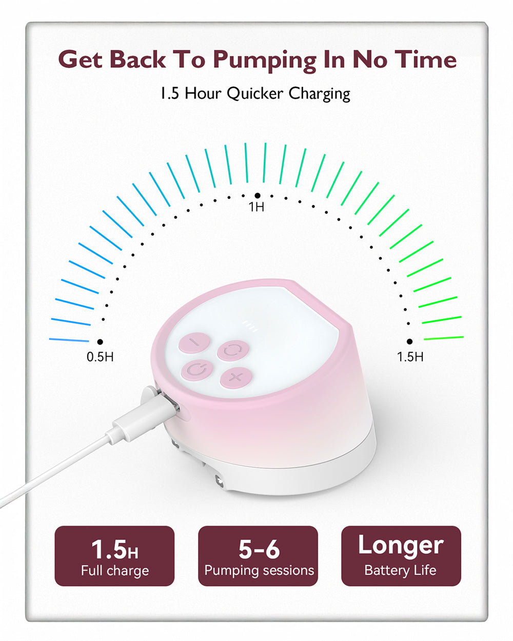 Momcozy S12 Pro Wearable 3 Modes & 9 Levels Electric Breast Pump-For Easy Pumping-Portable with soft double sealed flange-24mm-Smart Display-Pack of 2-Pink