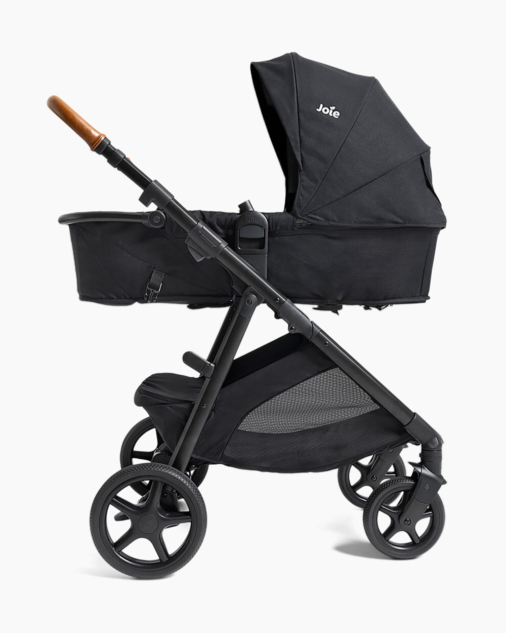 Joie Ginger Stroller-Converts into Pramette (Carry Cot)-Height Adjustable & Parent Handle Bar-Reversible & Flat Reclining Seat-2 Years Warranty-Pram For 0 to 4Y (Upto 22 Kg)-Shale