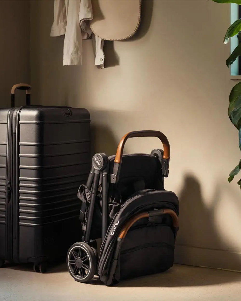 Nuna TRVL Cabin Friendly Baby Stroller-With Cup Holder-One Touch Fold-Compact Size-Pram for 0M+ (Upto 22Kg)-Caviar