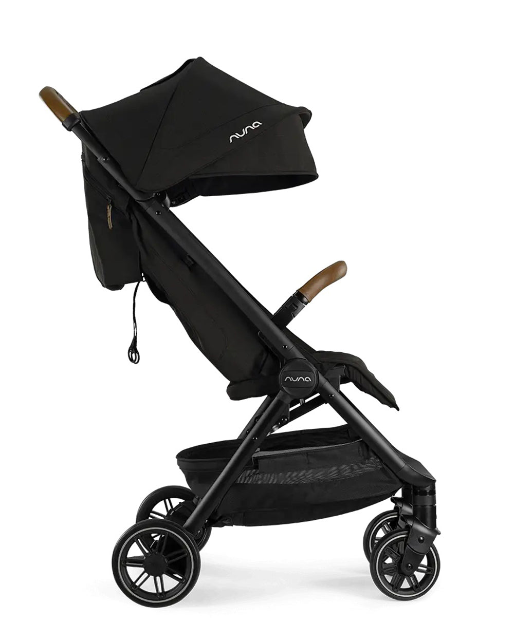 Nuna TRVL Cabin Friendly Baby Stroller-With Cup Holder-One Touch Fold-Compact Size-Pram for 0M+ (Upto 22Kg)-Caviar