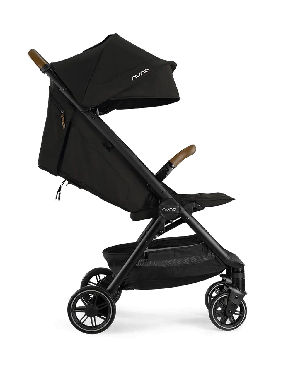 Nuna TRVL Cabin Friendly Baby Stroller-With Cup Holder-One Touch Fold-Compact Size-Pram for 0M+ (Upto 22Kg)-Caviar