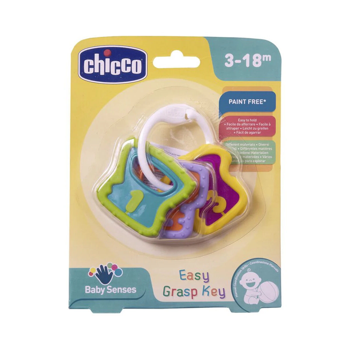 Chicco Easy Grasp Keys Rattle Teether-BPA Free & Non Toxic