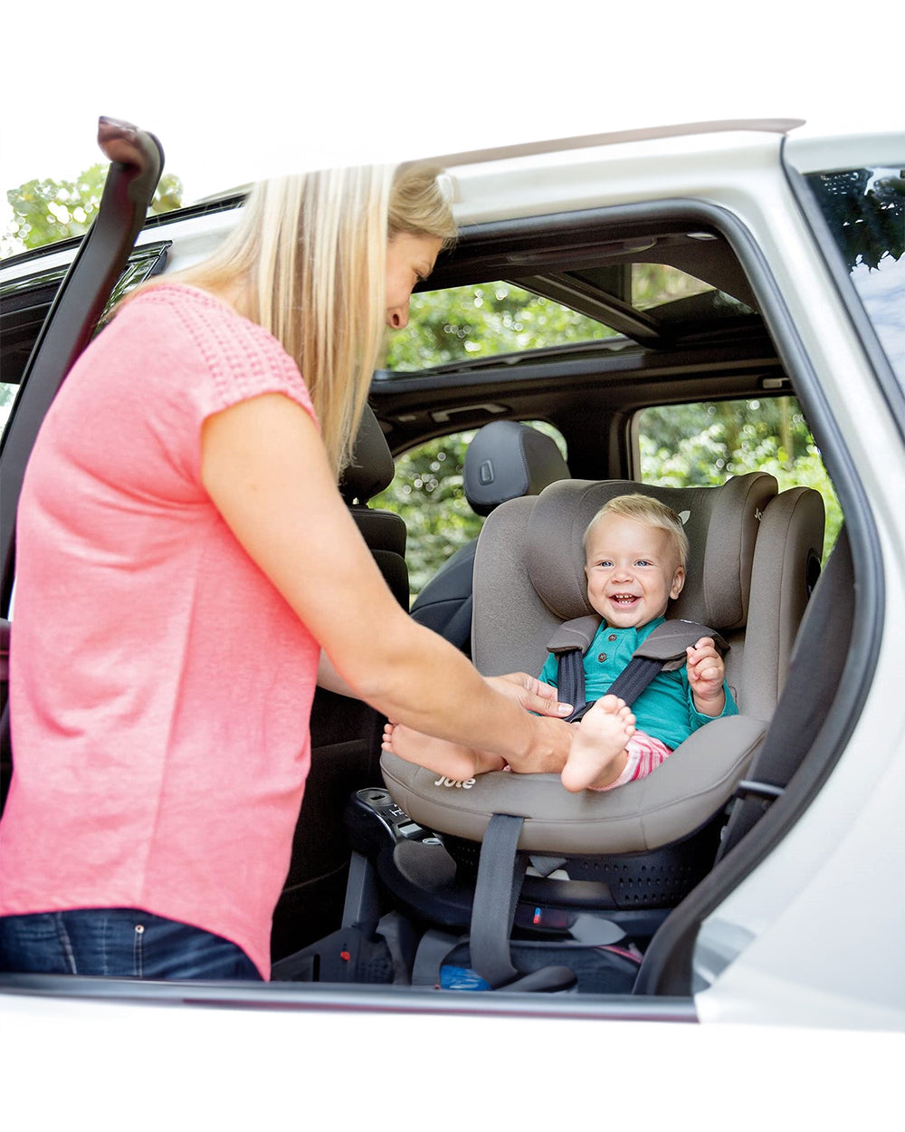 Joie i-Spin 360 Baby Car Seat-Convertible-(Front & Facing)-6 Positions Recline-360 Degrees Rotation-2 Years Warranty-For 0 to 4Y (Upto 19 Kg)-Shell Grey