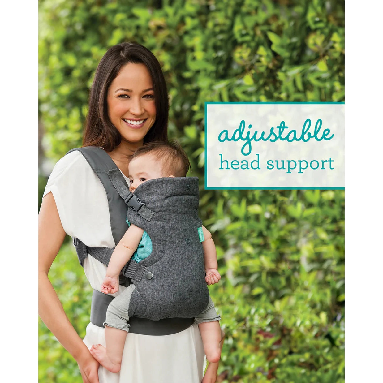 Infantino Flip 4-in-1 Convertible Baby Carrier-With 4 Carrying Positions-Head Support For Extra Comfort-Adjustable Waist Belt-For 0 to 3Y ( 3.5 to 14 Kg)-Grey