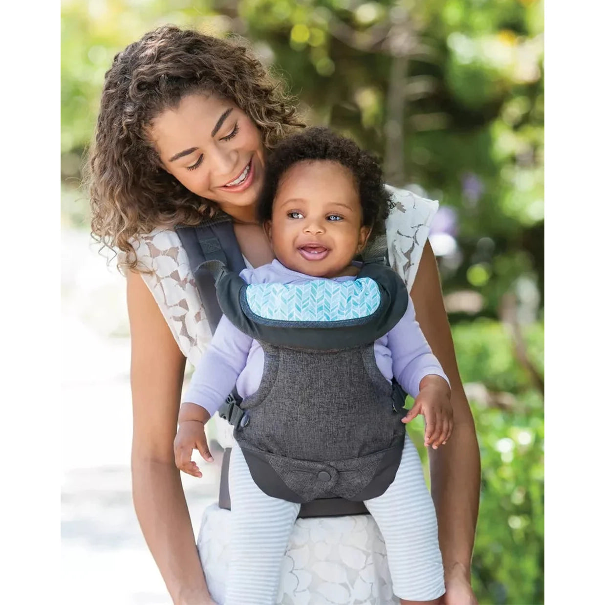 Infantino Flip 4-in-1 Convertible Baby Carrier-With 4 Carrying Positions-Head Support For Extra Comfort-Adjustable Waist Belt-For 0 to 3Y ( 3.5 to 14 Kg)-Grey