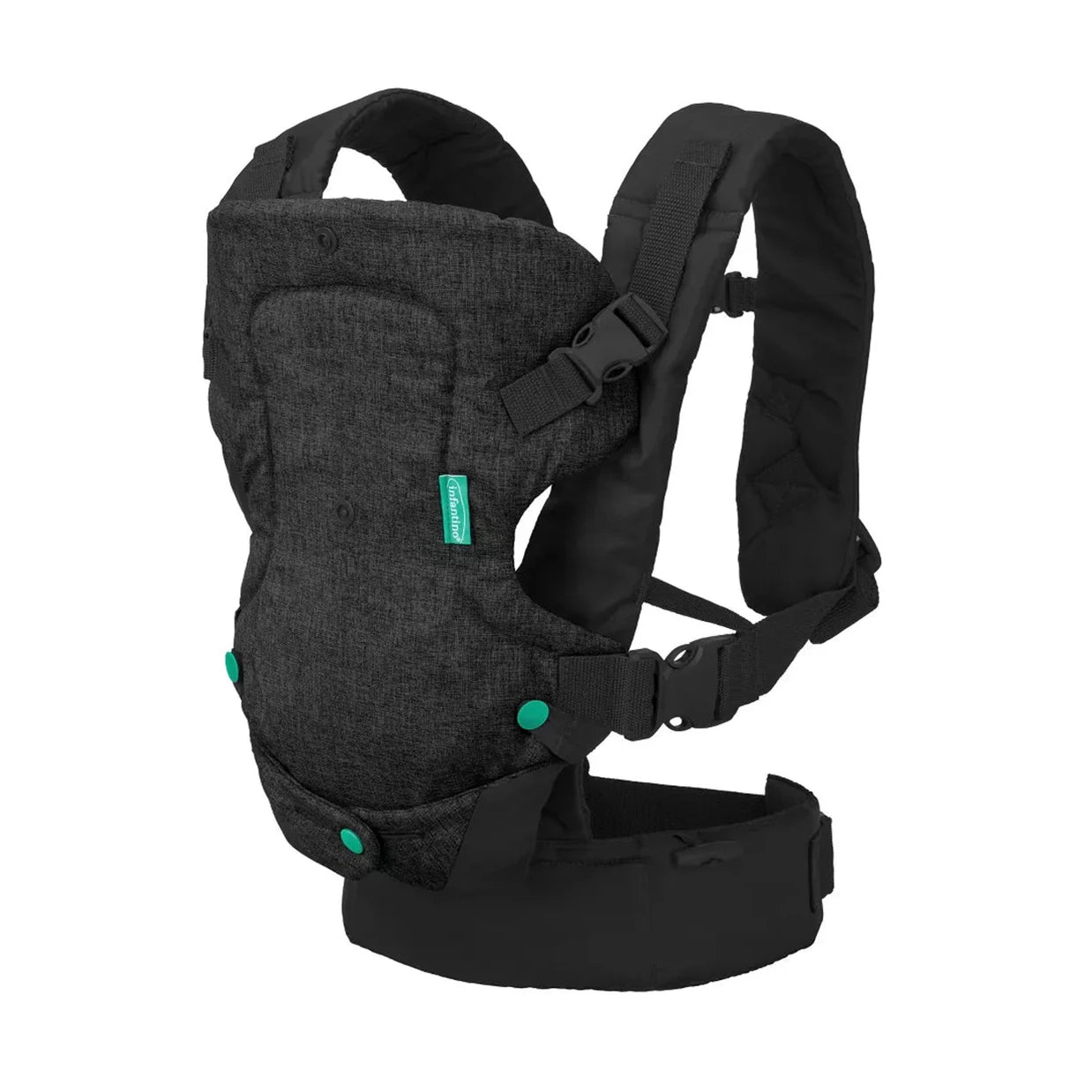 Infantino Flip 4-in-1 Convertible Baby Carrier-With 4 Carrying Positions-Head Support For Extra Comfort-Adjustable Waist Belt-For 0 to 3Y ( 3.5 to 14 Kg)-Grey
