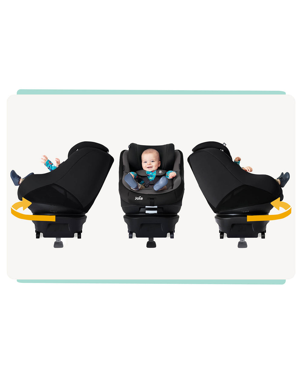 Joie Spin 360 Baby Car Seat-Convertible (Front & Rear Facing)-360 Degrees Rotation-With Integrated Load Leg-6 Positions Adjustable Headrest-2 Years Warranty-For 0 to 4Y (Upto 18 kg)-Grey Flannel