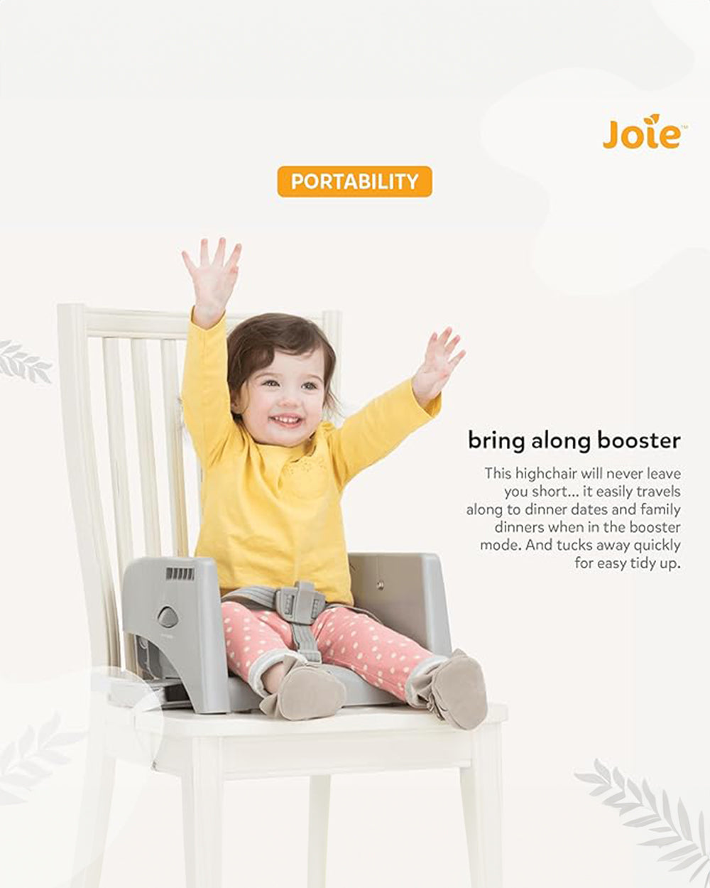 Joie Multiply 6in1 Baby High Chair-5 Level Height Adjustments With 3 Position Adjustable Tray-Convertible To Booster Seat & Mini Table-For 0 to 6Y (Upto 27Kg)-Starry Nights