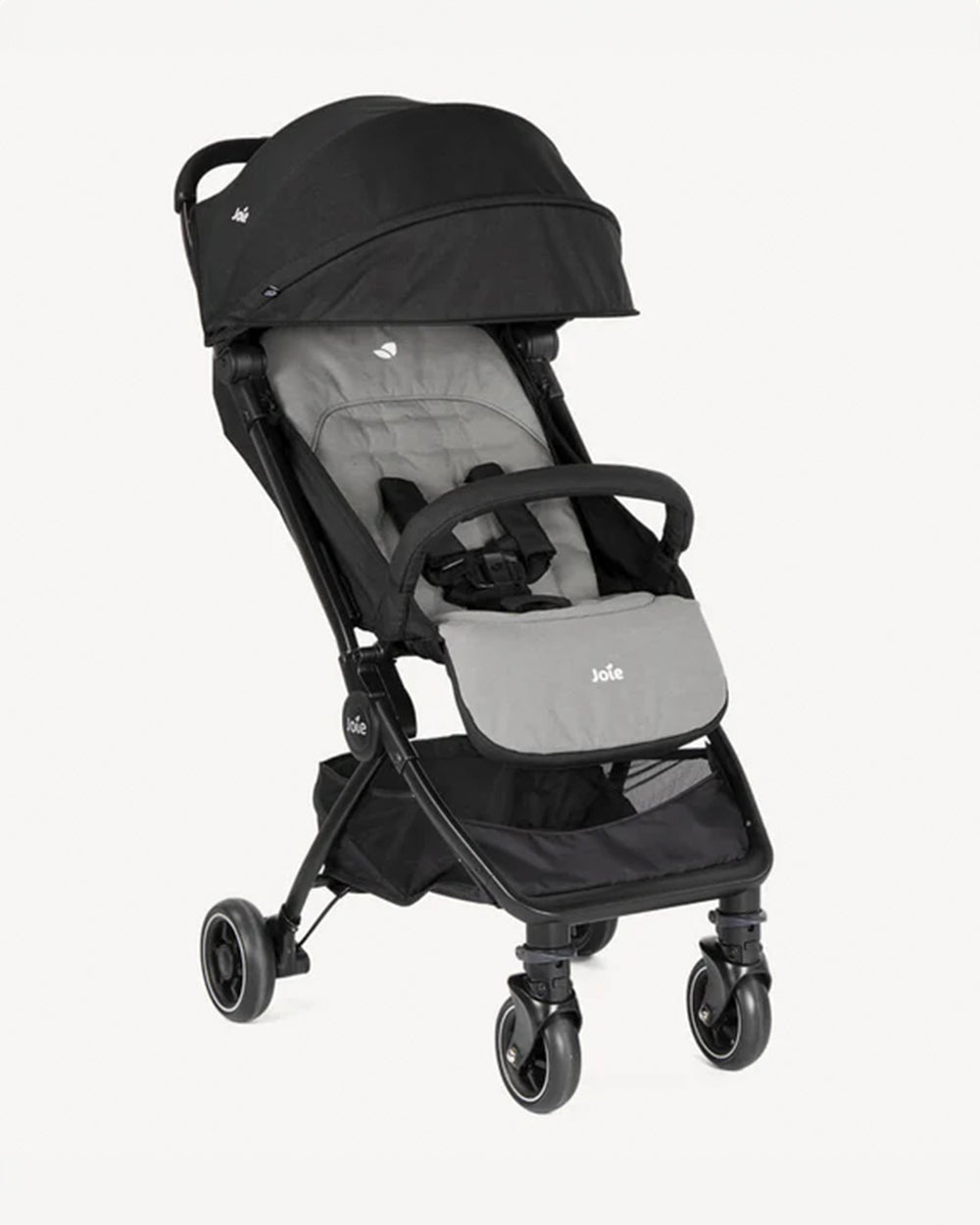 Joie Pact Lightweight Baby Stroller & Gemm Car Seat Travel System-Stroller Features (One Hand Fold, Flat Reclining Seat, Upto 15 Kg)-Car Seat Features (Airline Certified, Side Impact Protection, Upto 13 Kg)-Ember & Shale