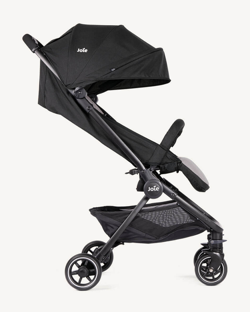 Joie Pact Lightweight Baby Stroller & Gemm Car Seat Travel System-Stroller Features (One Hand Fold, Flat Reclining Seat, Upto 15 Kg)-Car Seat Features (Airline Certified, Side Impact Protection, Upto 13 Kg)-Ember & Shale