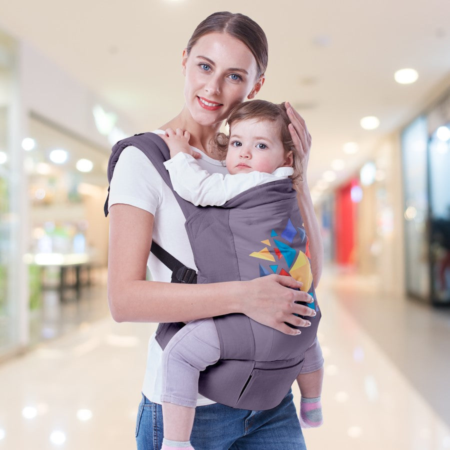 R for Rabbit Hug Me Elite Baby Carrier Front & Back Carrier Position, Soft Linen Fabric, Wide Strap With Cap & Mobile Pocket
