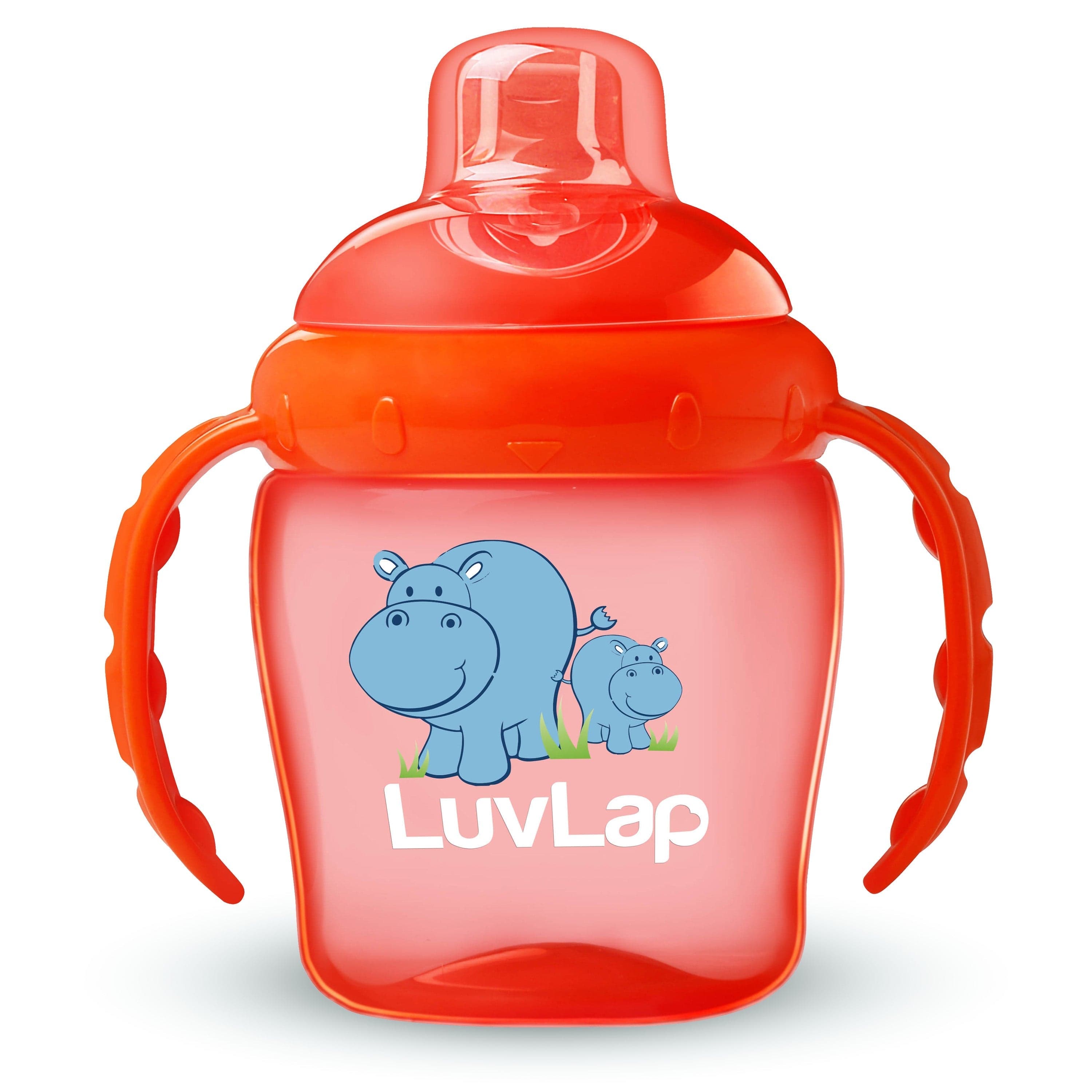 LuvLap Hippo Spout Cup, 225Ml, Orange