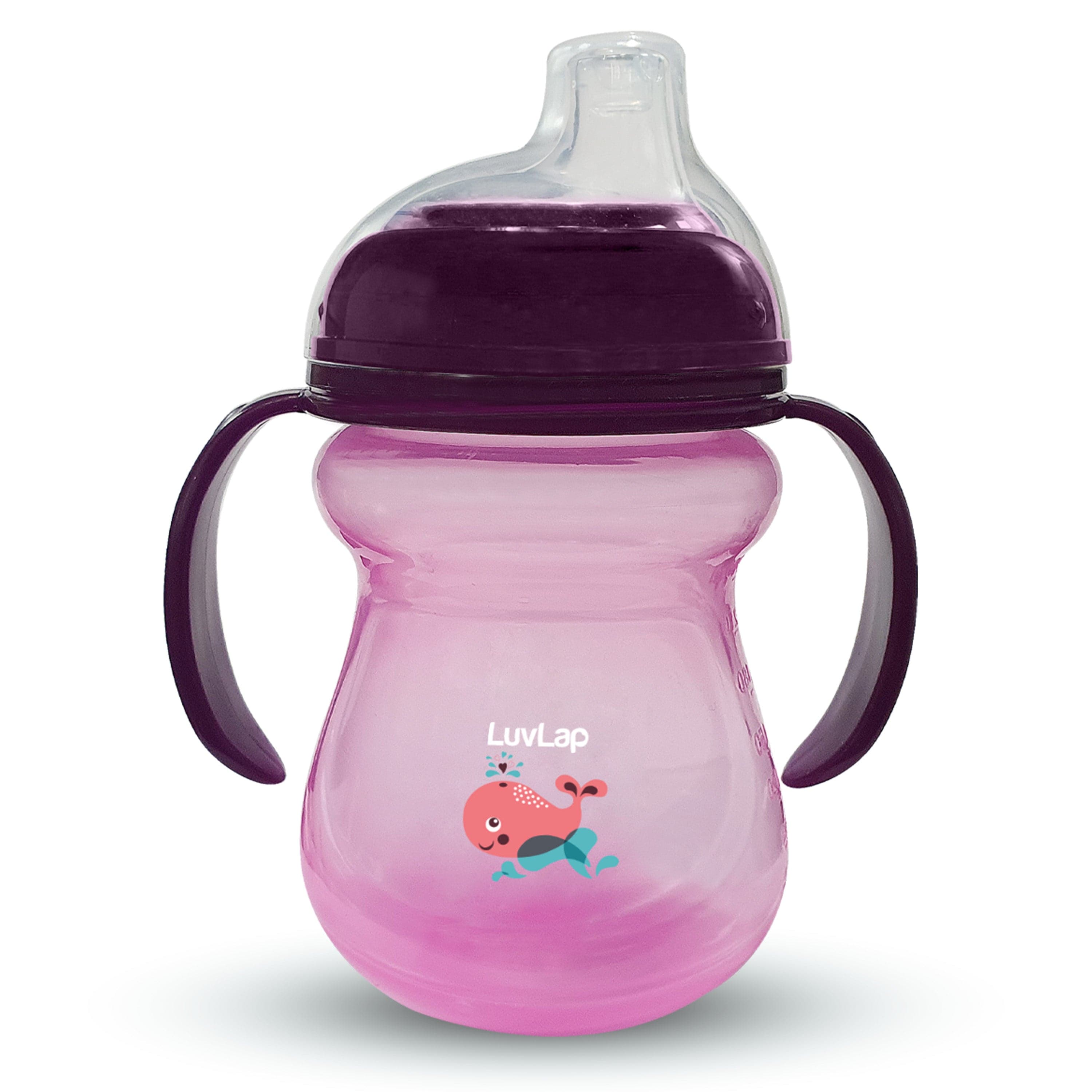 LuvLap Moby Little Spout Sippy Cup, 240Ml, Purple