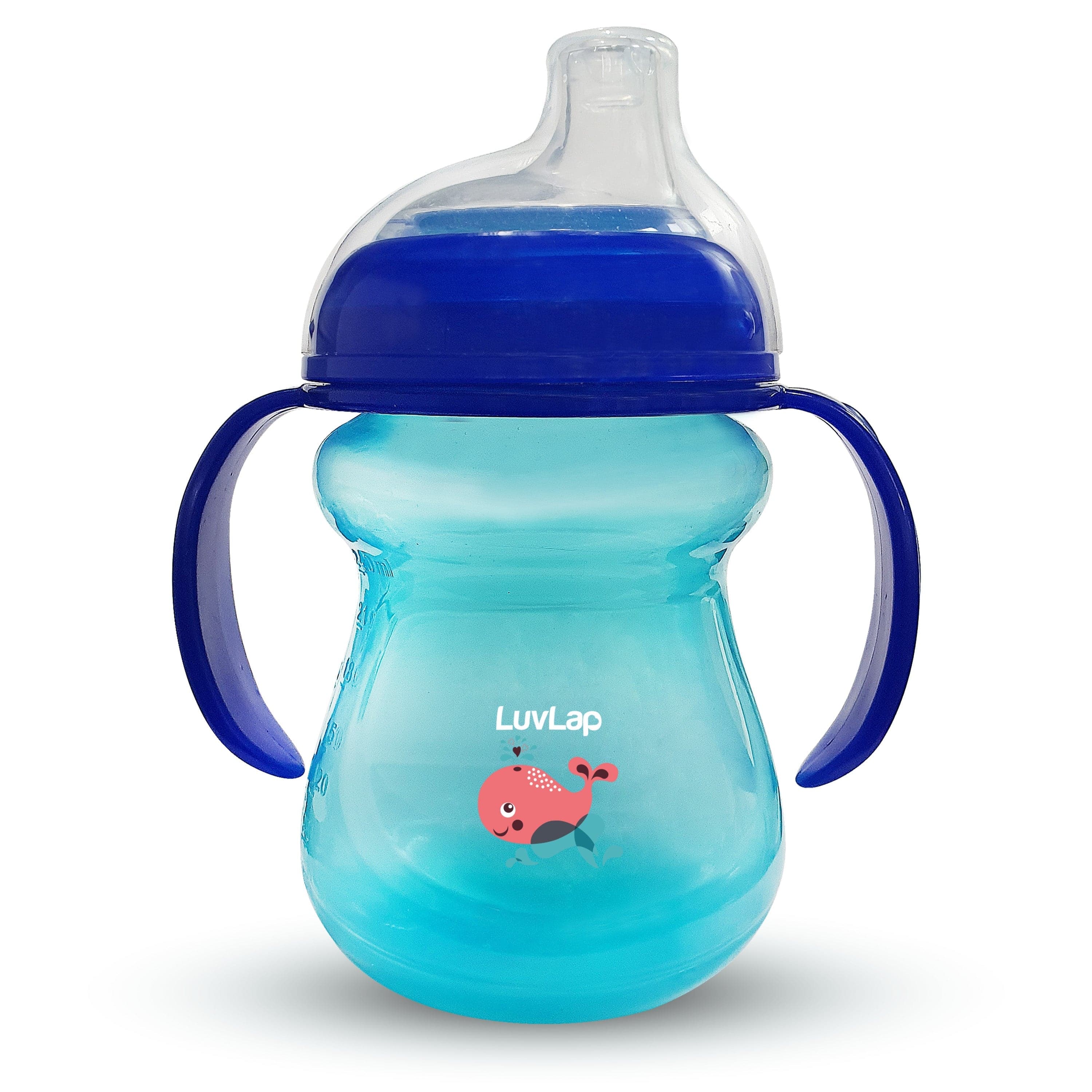 LuvLap Moby Little Spout Sippy Cup, 240Ml, Blue