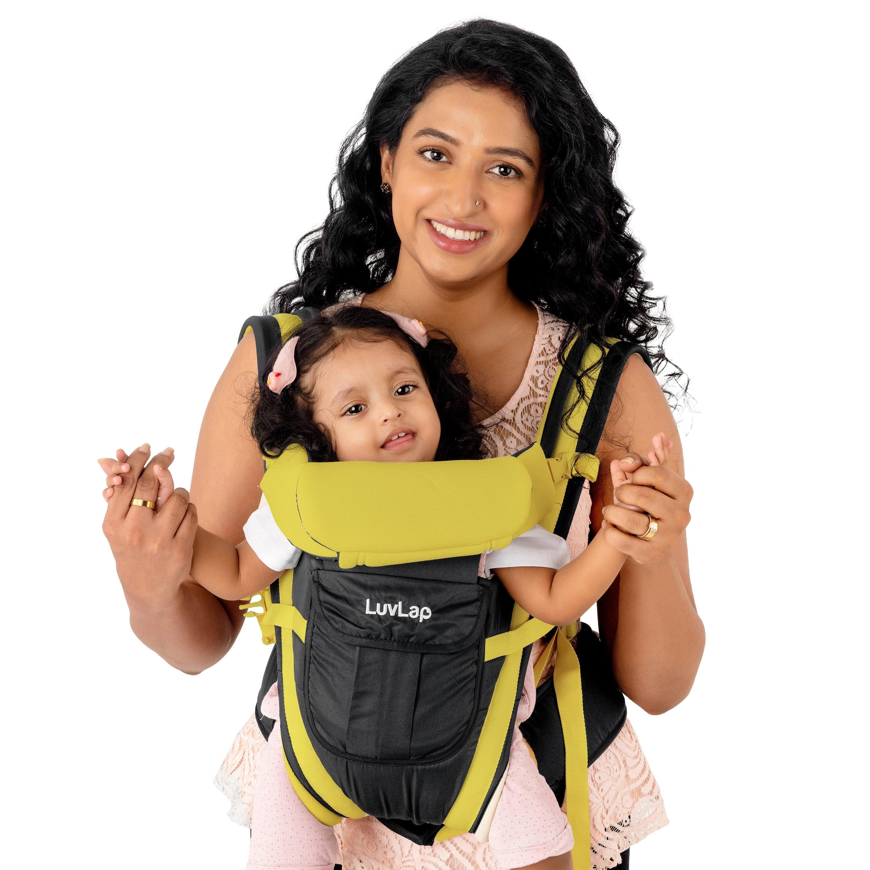 LuvLap Elegant Baby Carrier, Black/Green