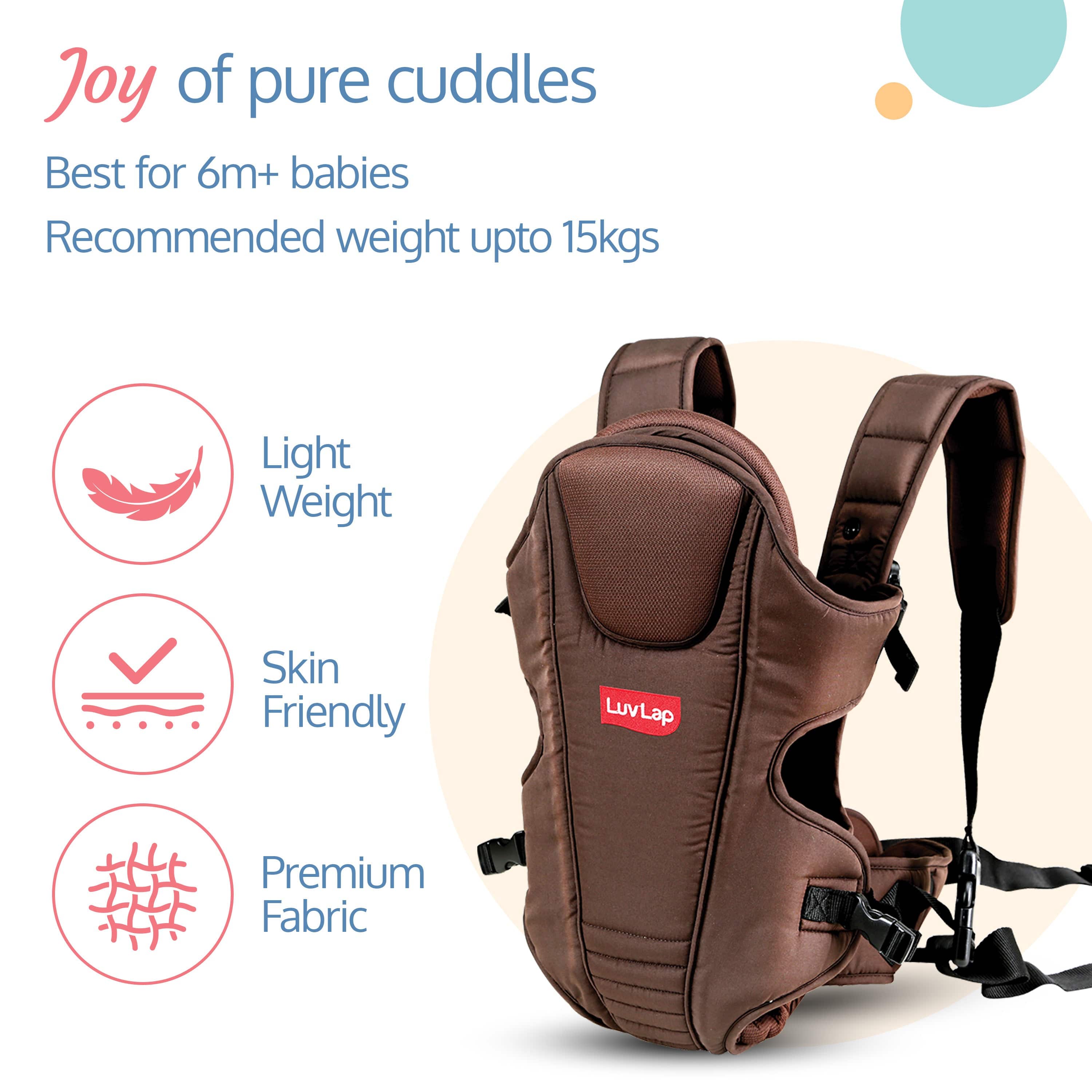 LuvLap Galaxy Baby Carrier, Brown