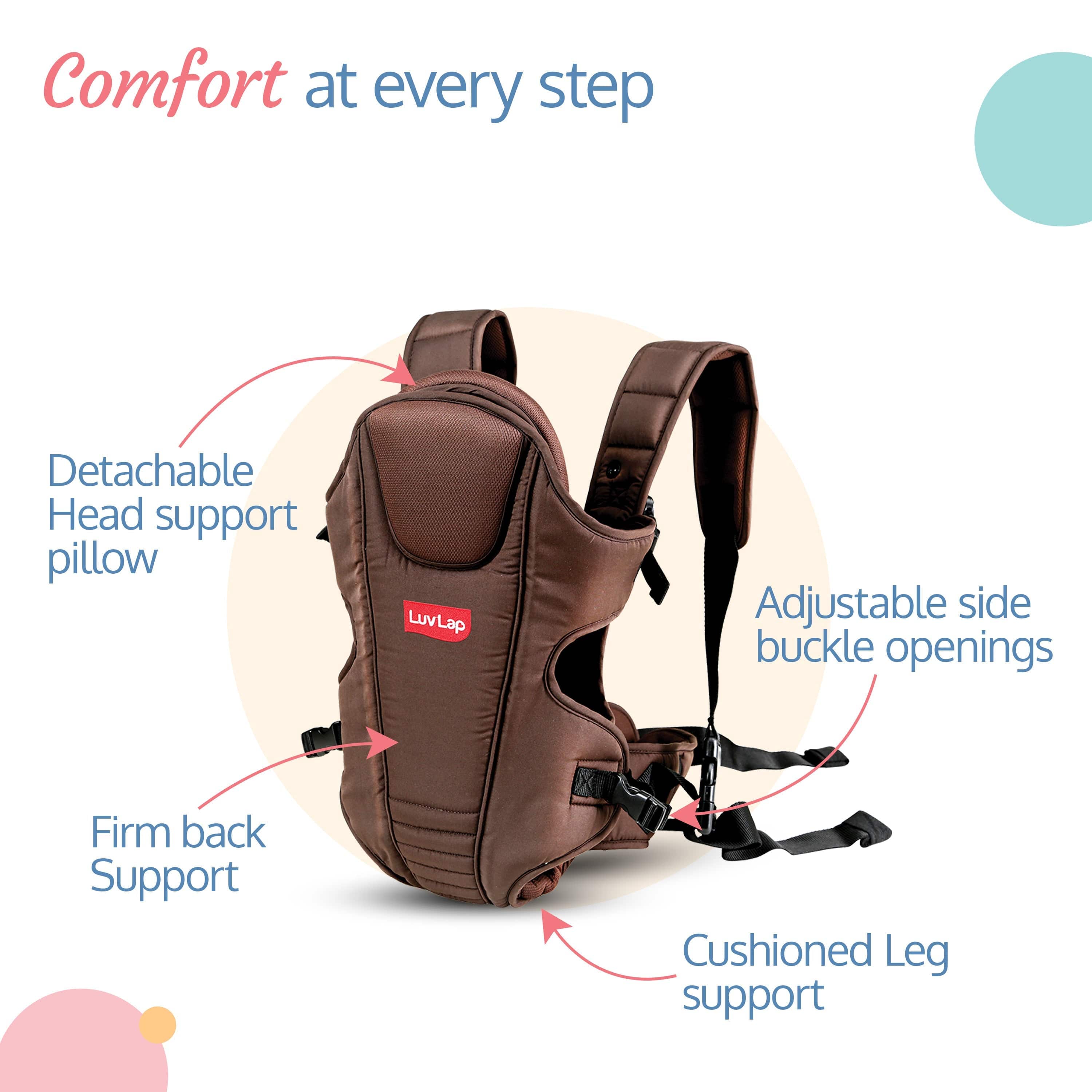 LuvLap Galaxy Baby Carrier, Brown
