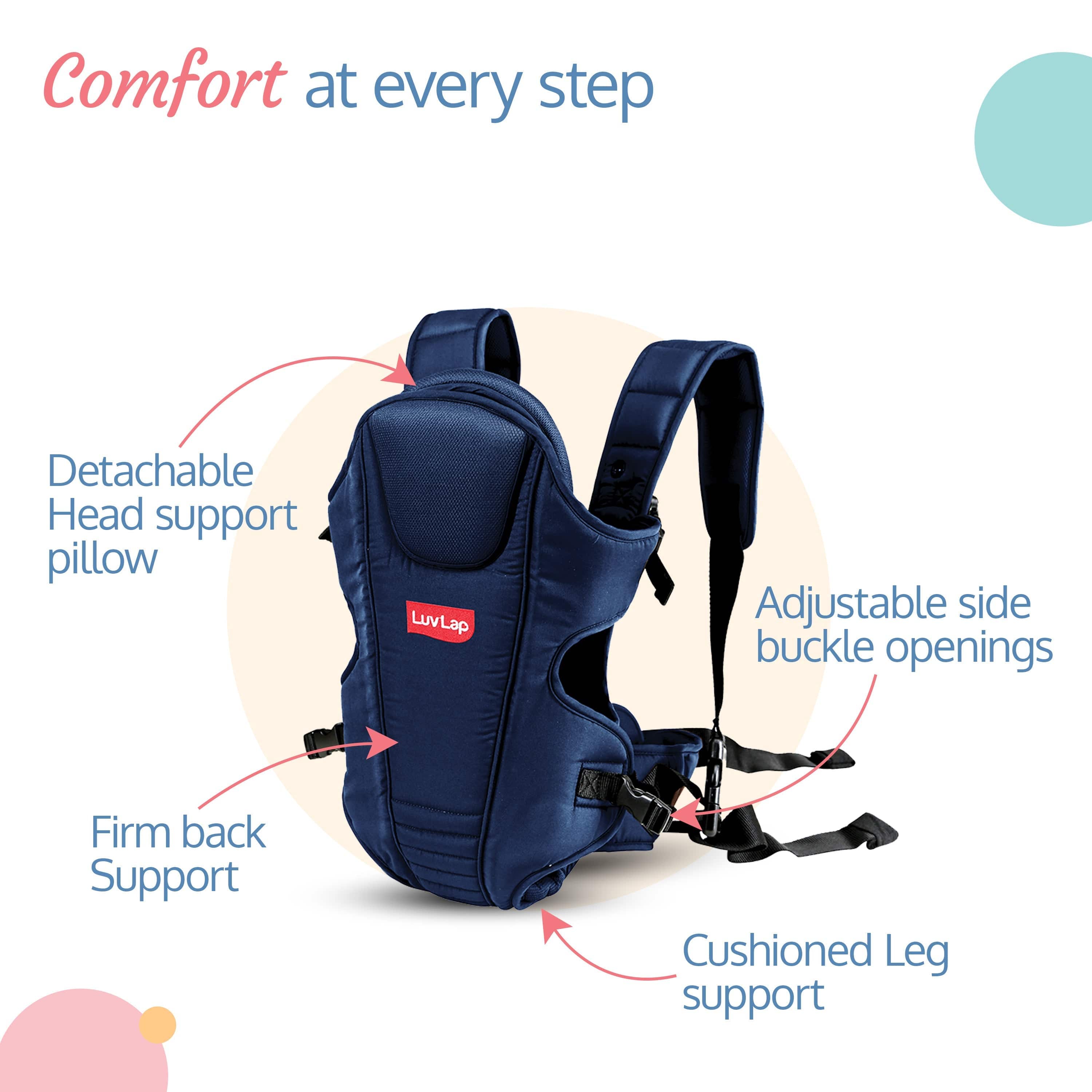 LuvLap Galaxy Baby Carrier, Blue