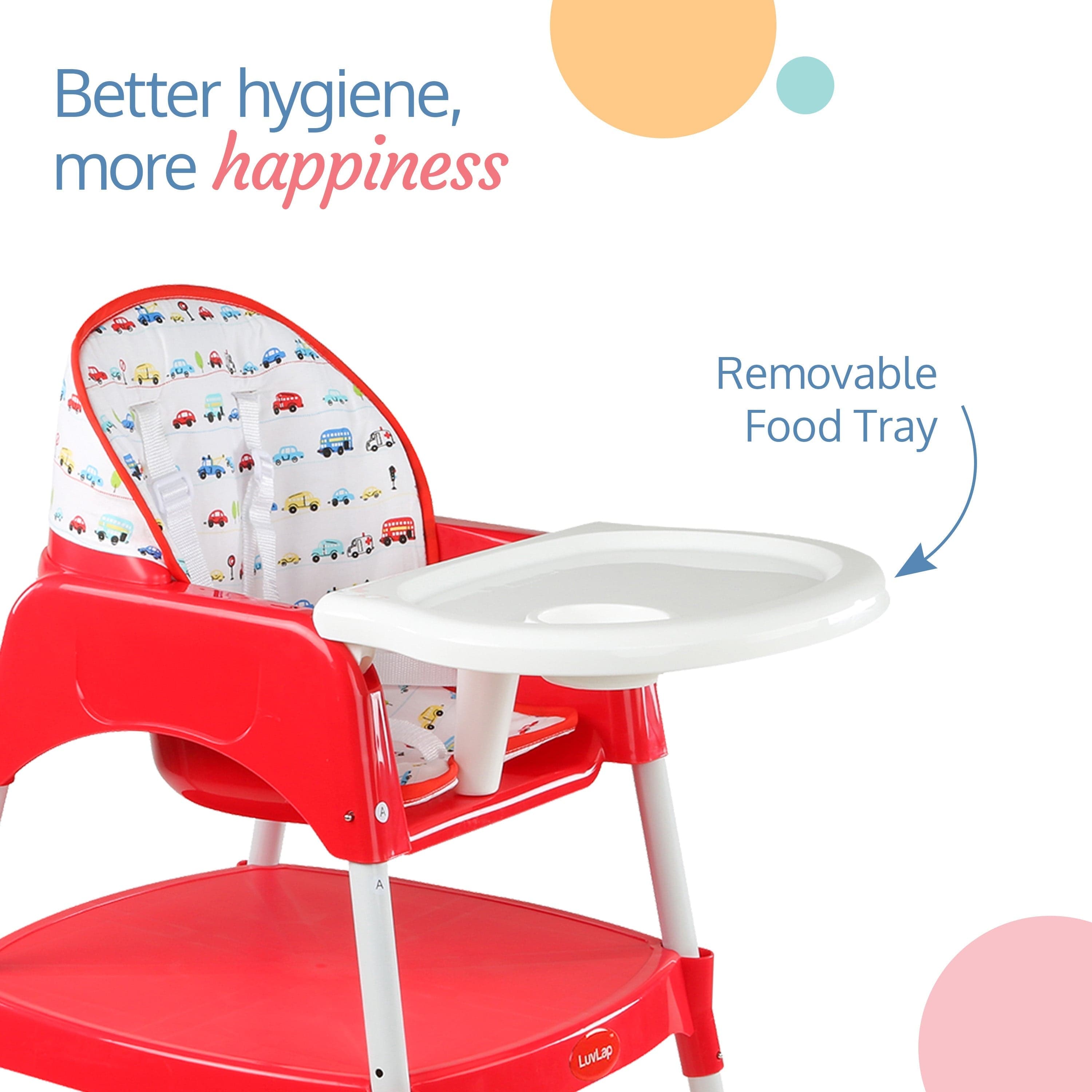 luvlap 3-In-1 Baby High Chair, Red
