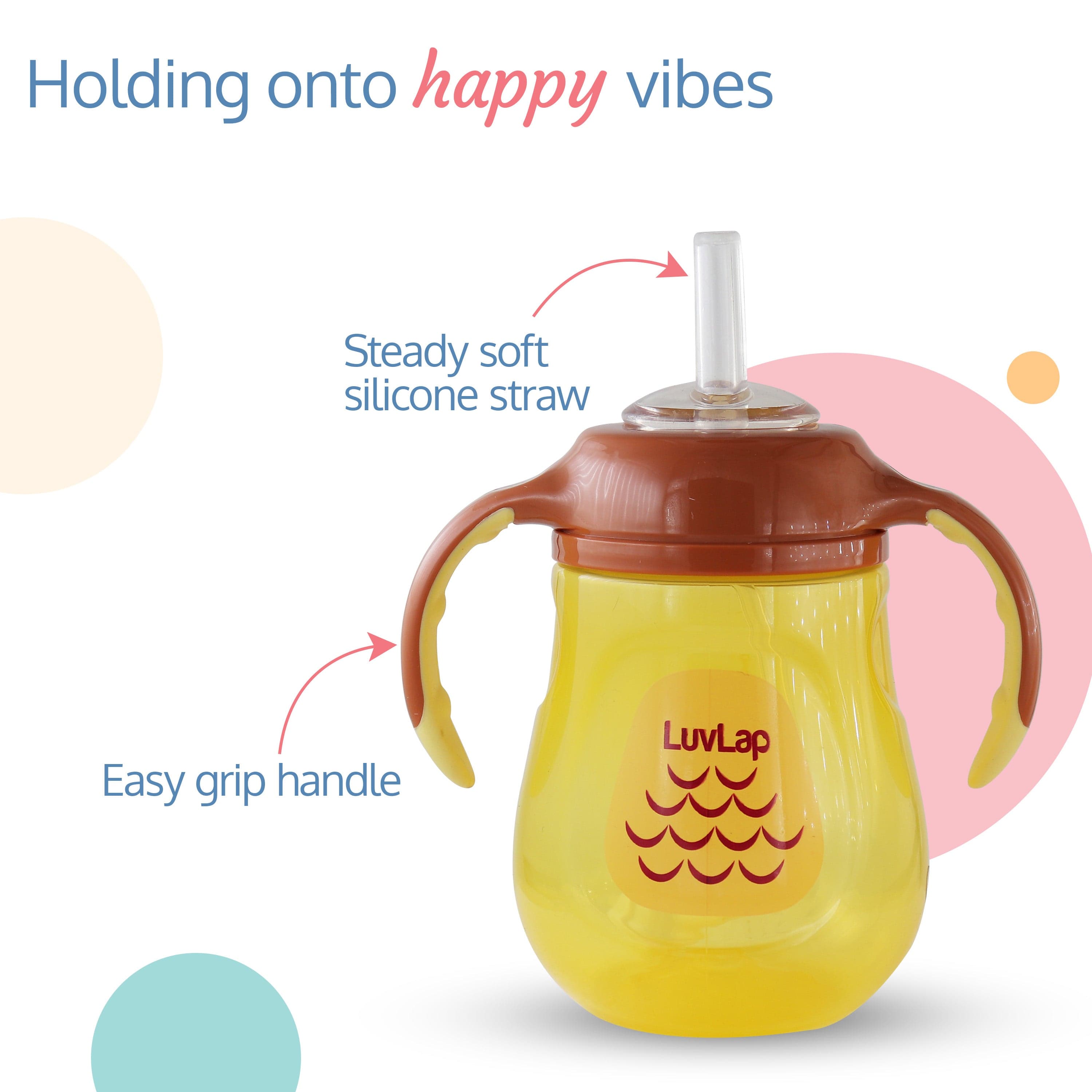 LuvLap Naughty Duck Straw Sipper, 280Ml