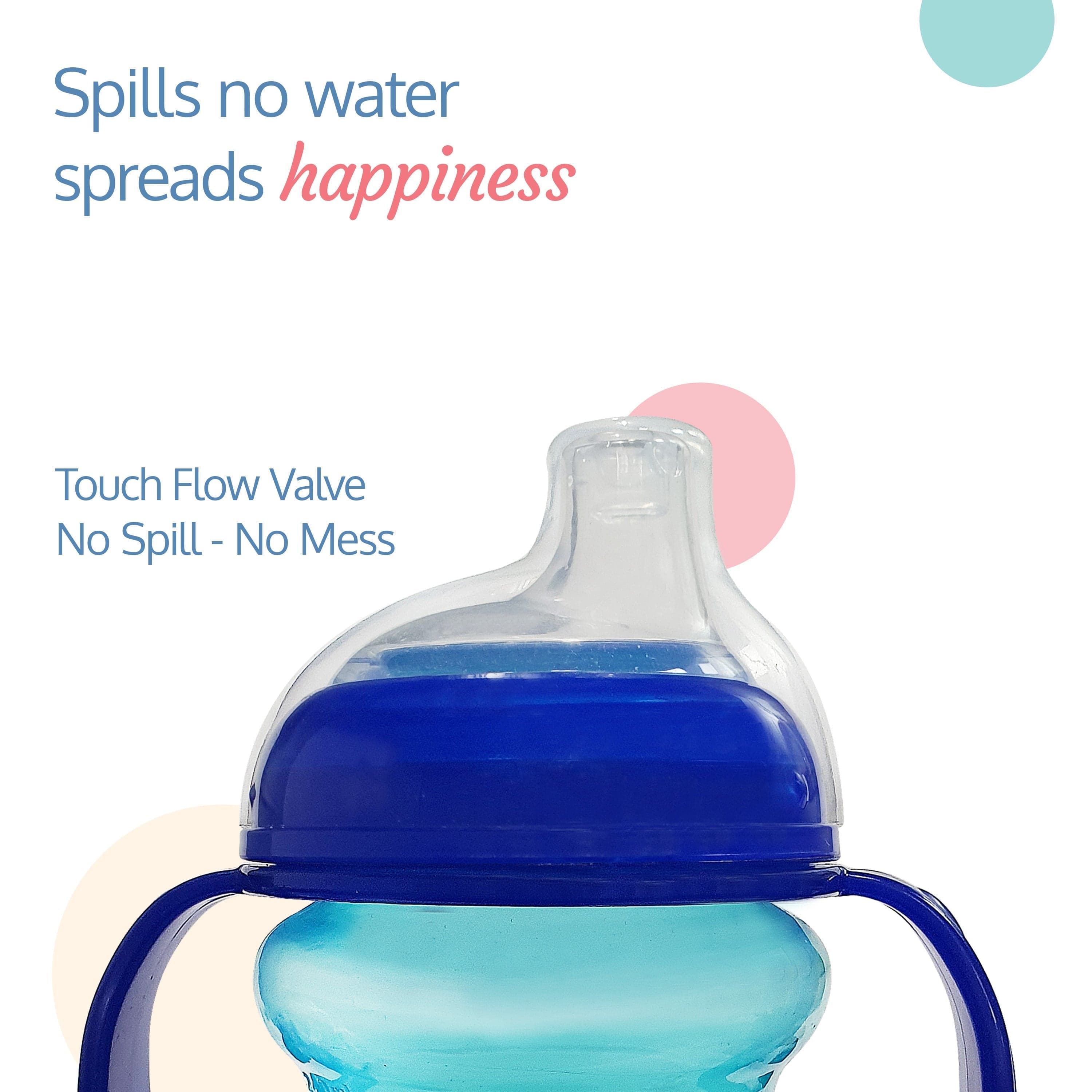 LuvLap Moby Little Spout Sippy Cup, 240Ml, Blue